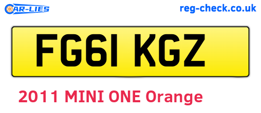 FG61KGZ are the vehicle registration plates.