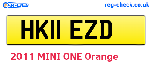 HK11EZD are the vehicle registration plates.