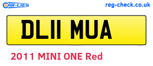 DL11MUA are the vehicle registration plates.