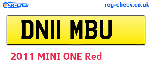 DN11MBU are the vehicle registration plates.