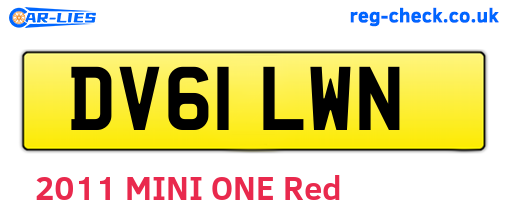 DV61LWN are the vehicle registration plates.