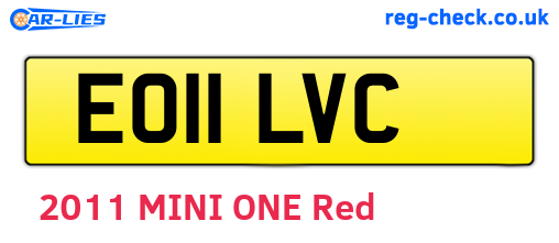 EO11LVC are the vehicle registration plates.