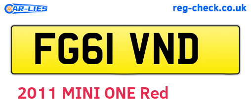 FG61VND are the vehicle registration plates.