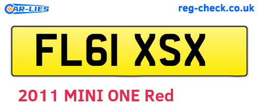 FL61XSX are the vehicle registration plates.