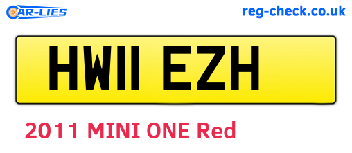 HW11EZH are the vehicle registration plates.