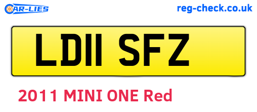 LD11SFZ are the vehicle registration plates.