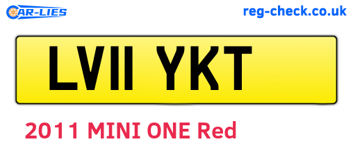 LV11YKT are the vehicle registration plates.