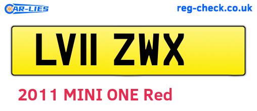 LV11ZWX are the vehicle registration plates.