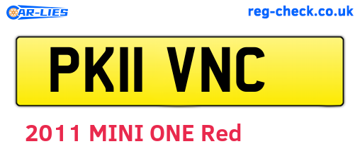PK11VNC are the vehicle registration plates.