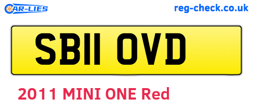 SB11OVD are the vehicle registration plates.