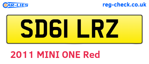SD61LRZ are the vehicle registration plates.