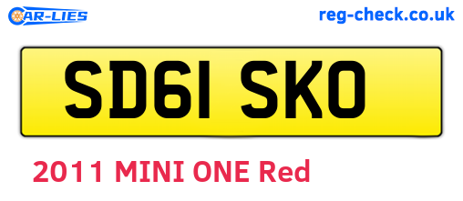 SD61SKO are the vehicle registration plates.