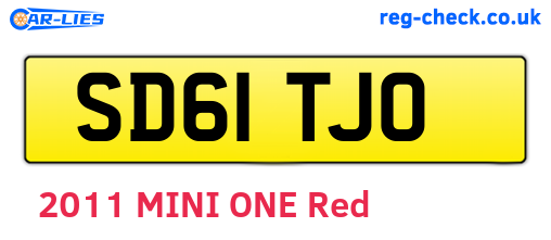 SD61TJO are the vehicle registration plates.
