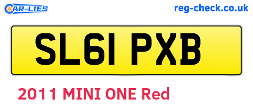 SL61PXB are the vehicle registration plates.