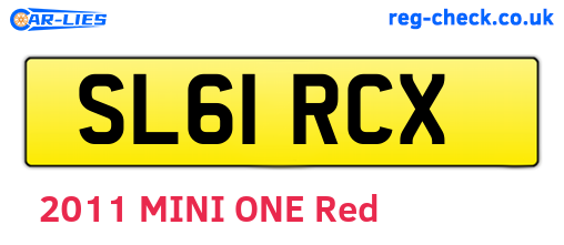 SL61RCX are the vehicle registration plates.