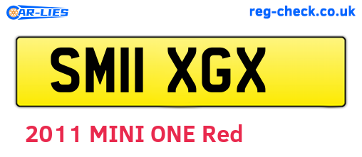 SM11XGX are the vehicle registration plates.