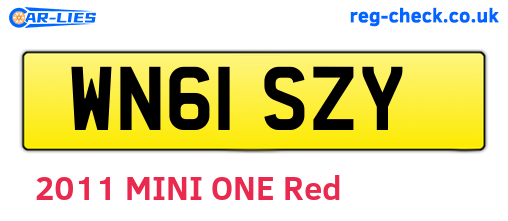 WN61SZY are the vehicle registration plates.