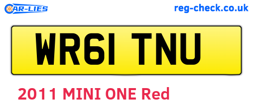 WR61TNU are the vehicle registration plates.