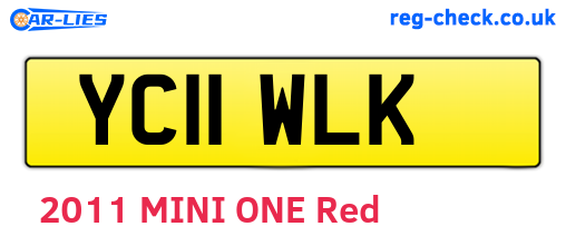 YC11WLK are the vehicle registration plates.
