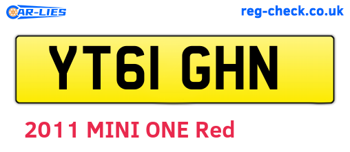 YT61GHN are the vehicle registration plates.
