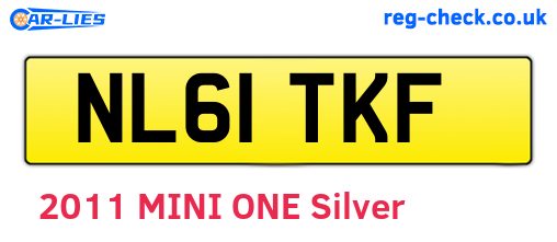 NL61TKF are the vehicle registration plates.