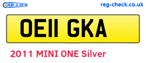 OE11GKA are the vehicle registration plates.