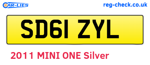 SD61ZYL are the vehicle registration plates.