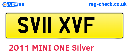 SV11XVF are the vehicle registration plates.