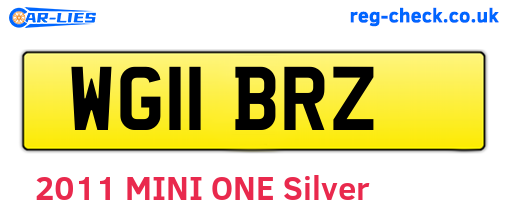 WG11BRZ are the vehicle registration plates.
