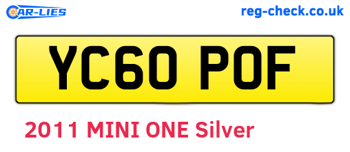 YC60POF are the vehicle registration plates.
