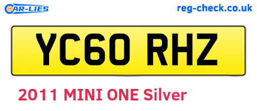 YC60RHZ are the vehicle registration plates.