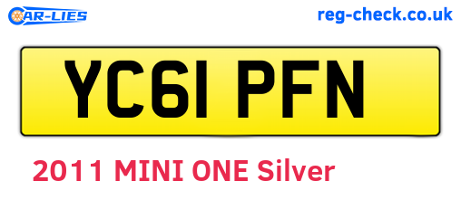 YC61PFN are the vehicle registration plates.