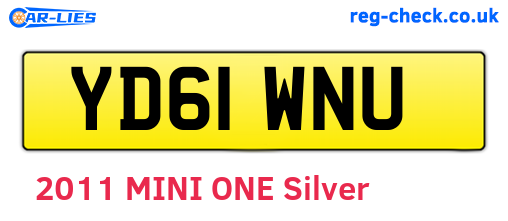 YD61WNU are the vehicle registration plates.