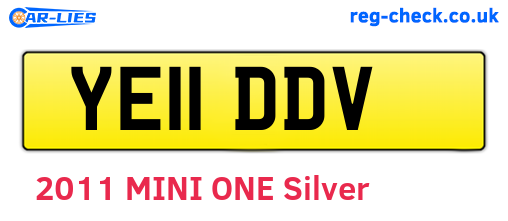 YE11DDV are the vehicle registration plates.