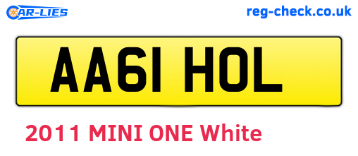 AA61HOL are the vehicle registration plates.