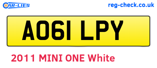 AO61LPY are the vehicle registration plates.