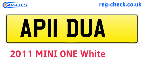 AP11DUA are the vehicle registration plates.