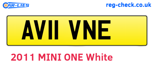AV11VNE are the vehicle registration plates.