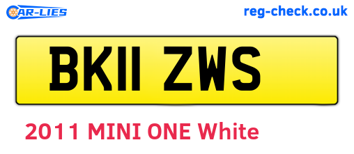 BK11ZWS are the vehicle registration plates.