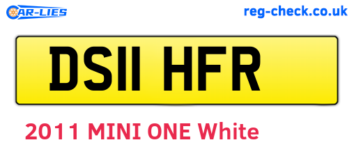 DS11HFR are the vehicle registration plates.