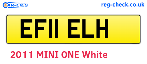 EF11ELH are the vehicle registration plates.