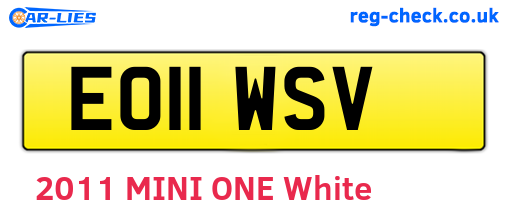 EO11WSV are the vehicle registration plates.