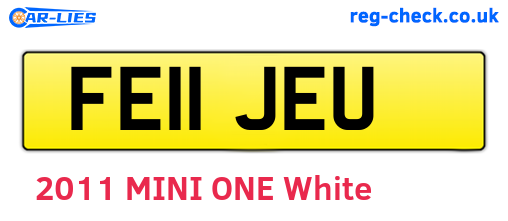 FE11JEU are the vehicle registration plates.
