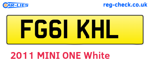 FG61KHL are the vehicle registration plates.