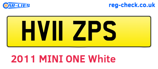 HV11ZPS are the vehicle registration plates.