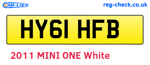 HY61HFB are the vehicle registration plates.