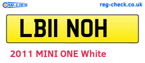 LB11NOH are the vehicle registration plates.