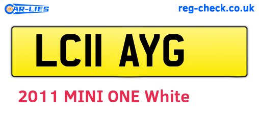 LC11AYG are the vehicle registration plates.