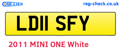 LD11SFY are the vehicle registration plates.