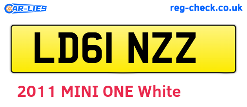 LD61NZZ are the vehicle registration plates.